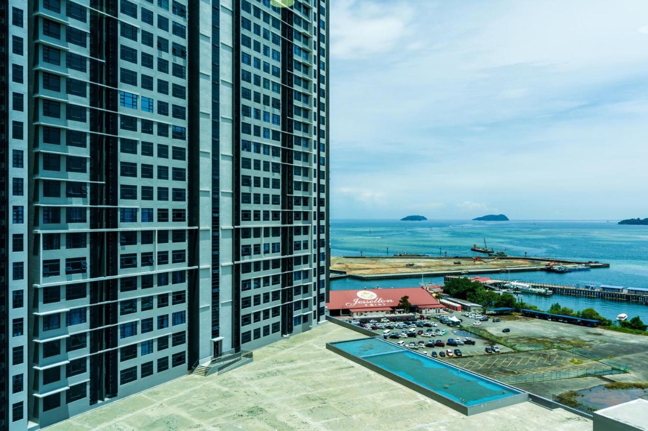 Full Seaview 2R1B Condo For 6Pax In Kota Kinabalu Exterior foto